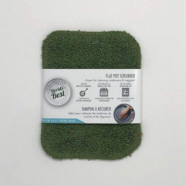 World's Best Flat Pot Scrubber (Solid Colours) Welks General Store